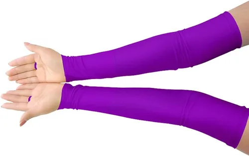 Miniatura 32 de Shinningstar Guantes largos de elastano elástico sin dedos sobre el codo para niñas y niños adultos