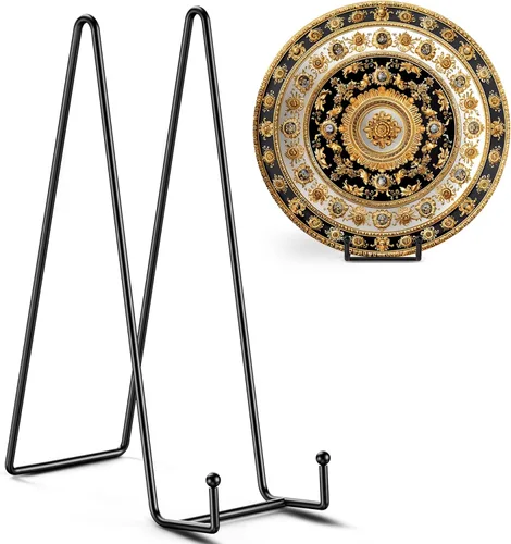 Miniatura 12 de TR-LIFE Soportes de placa para exhibición, soporte de 6 pulgadas + soporte de marco de metal para imagen, plato decorativo, libro, caballete
