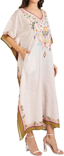 Miniatura 7 de Miss Lavish London Vestidos caftán para mujer, S-3XL, talla regular a extragrande