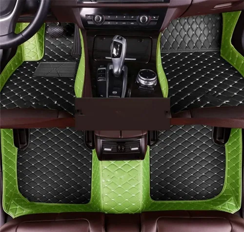 Miniatura 32 de Alfombrillas de cuero de lujo personalizadas para todo tipo de clima para el 99.99% de automóviles, SUV y camiones según el modelo automotriz Negro