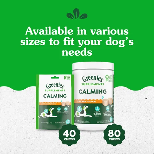 Miniatura 15 de Greenies Suplementos masticables calmantes para perros sabor a pollo, 7.3 oz. Contenedor de 40