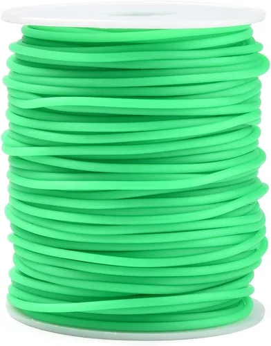 Miniatura 31 de FASHEWELRY 3 rollos de cables de goma huecos para tejer, cable de peluquero de 0.079 pulgadas (0.079 in), cables de silicona para tejer puntada