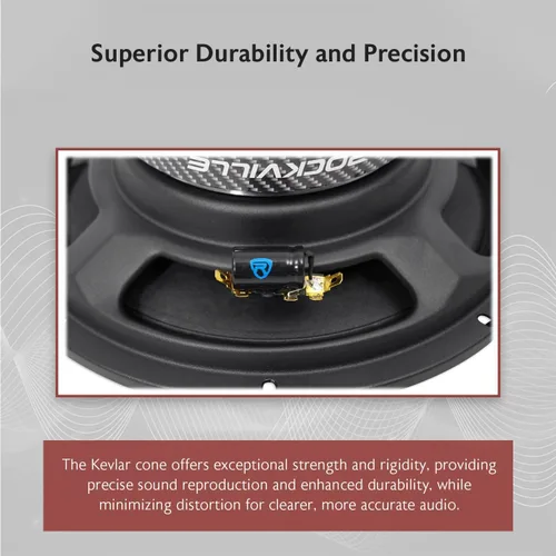 Miniatura 7 de Rockville RXM104 10" 600 vatios 4 ohmios SPL altavoz de bajo medio de rango medio para automóvil con bala