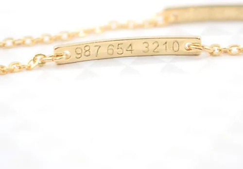Miniatura 4 de Regalo personalizado Baby Name Bar opciones de joyería