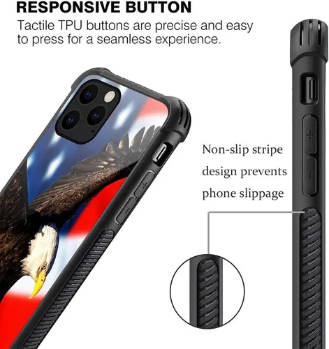 Miniatura 3 de Funda compatible con iPhone 13 Pro Max, fundas para niñas y mujeres, bandera estadounidense águila