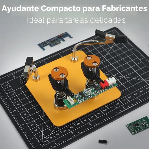 Miniatura 7 de Abrazadera de manos auxiliares de metal, soporte de soldadura de tercera mano ajustable para electrónica, manualidades DIY, manualidades, joyería