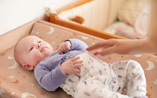 Miniatura 4 de 4 paquetes de sábanas de guardería estilo bohemio - Diseño de sol y arcoíris, sábanas ajustadas neutras para cambiador de bebé unisex para bebés