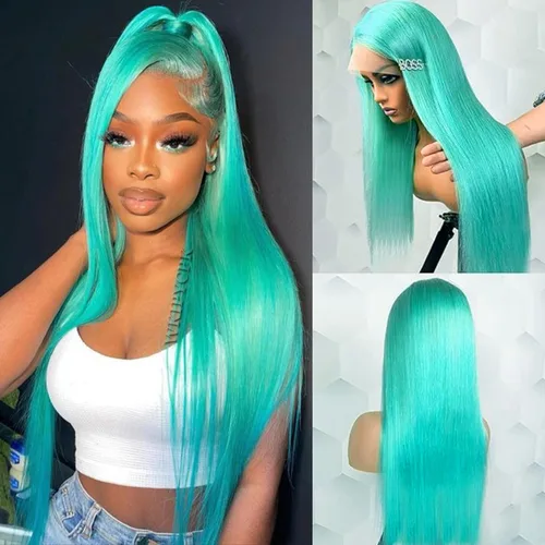 Miniatura 18 de Peluca con encaje frontal rubia ceniza, de 22 pulgadas de largo cabello sintético lacio, línea capilar prerasgueada, fácil de instalar, ligera
