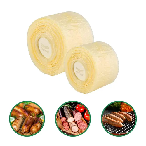 Fundas comestibles de colágeno para salchichas naturales, tripas para salchichas caseras sabrosas, salchichas para el desayuno, salchichas