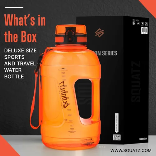 Miniatura 2 de SQUATZ Poseidon Series - Botella de agua deportiva de 78 onzas – Botella de agua deportiva de gran volumen de boca ancha para gimnasio, con hebilla