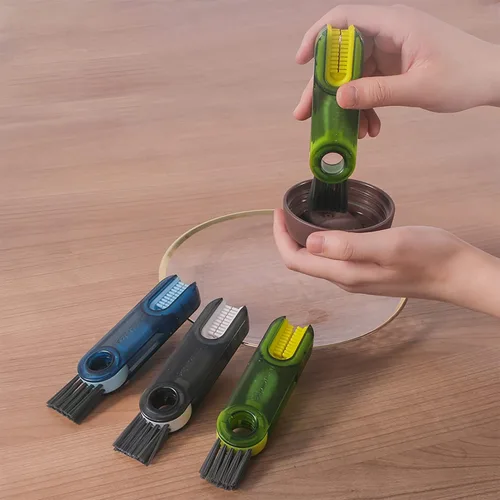Miniatura 7 de Set de cepillos de limpieza de 3 en 1 para tapas de tazas, herramientas de limpieza multifuncionales para botellas aisladas, limpiador de portavasos
