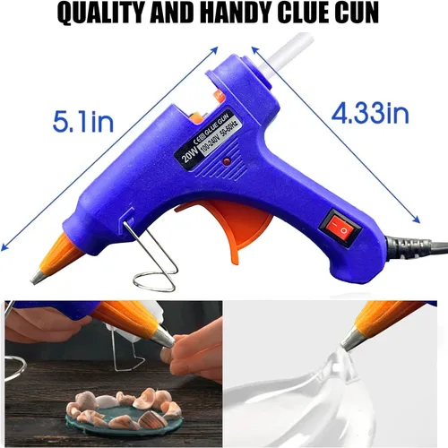 Miniatura 3 de Mini Pistola de Pegamento Caliente, Juego de Pistola de Pegamento de 10 Barras de Cola Caliente para Reparaciones Rápidas, Artista, DIY, Arte