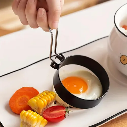 Miniatura 4 de Premier Housewares - Juego de 2 anillos antiadherentes para huevos, redondos, color negro