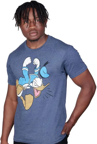 Miniatura 4 de Disney Camiseta tamaño matrimonial de Donald Duck Tantrum para hombre, Azul Patchwork