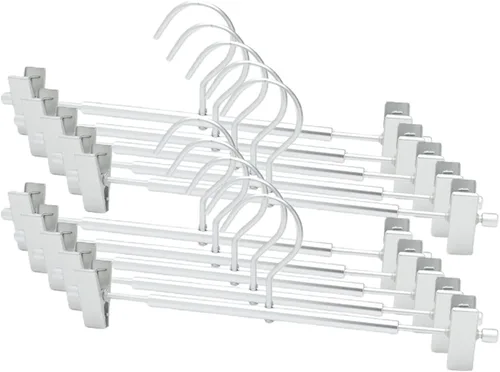 Miniatura 6 de VALINK Colgador de falda de metal, percha de pantalones de aleación de aluminio con clip, multifunción, portátil, no se oxida ni se decolora