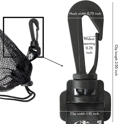 Miniatura 6 de PALTERWEAR Bolsa de malla con cordón y gancho de clip - Juego de 4 (12 x 16 pulgadas)