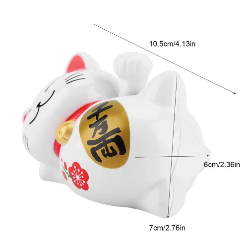 Miniatura 5 de Gato de la suerte, brazo agitador de gato, estatua de gato de la suerte, brazo móvil de gato agitado, energía solar, gato de dinero de la suerte