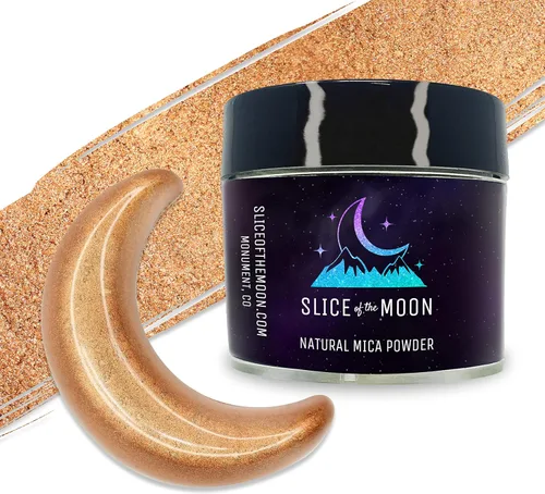 | Polvo de mica mineral natural de bronce, 0.42 oz (12 g) | para uso personal o profesional - cosméticos, proyectos de resina epoxi, esmalte de