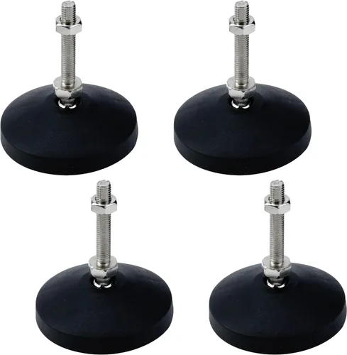 Miniatura 8 de Antrader 4 copas de pie ajustables con rosca M8, base de nailon reforzado, pies articulados de 2 pulgadas de diámetro, patas de muebles, longitud