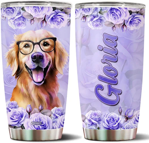 Miniatura 22 de Regalos personalizados de Beagle para mujeres, esposa, hija, mamá, niña, vaso de acero inoxidable aislado de 20 onzas, taza de viaje, taza de café