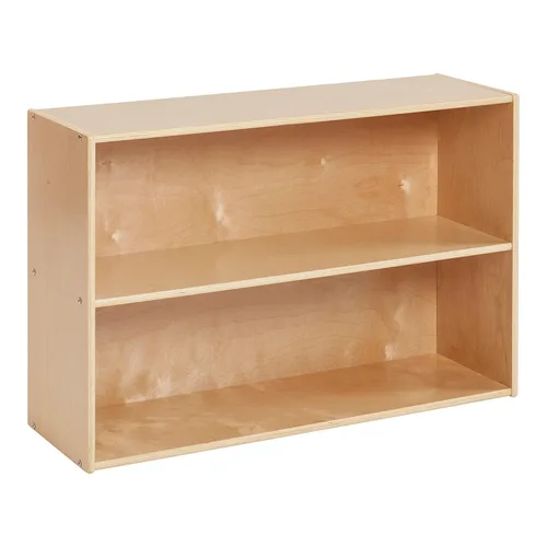 Miniatura 14 de ECR4Kids Streamline - Armario de almacenamiento de 2 estantes de una cara, 24 pulgadas, muebles de aula, gris lavado