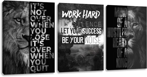 Miniatura 10 de Halioyo Pósteres motivacionales en lienzo, arte de pared inspirador, cita de empresario, decoración de pared, obra de arte para sala de estar