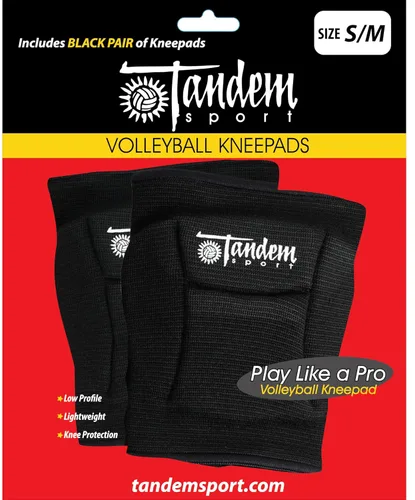 Miniatura 3 de Tandem Sport Rodilleras de voleibol - Rodilleras de perfil bajo - Absorbe el impacto, reduce el estrés en las rodillas - EVA ligera - M, color negro