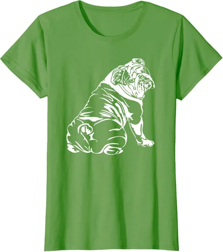 Miniatura 57 de Gracioso Bulldog Inglés playera perro Hund playera regalo, Azul (Heather blue)