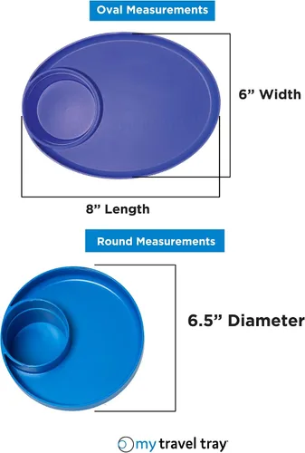 Miniatura 6 de Travel Tray Oval fabricado en Estados Unidos amplía tu portavasos actual para sostener tu taza más una bandeja para aperitivos, juguetes
