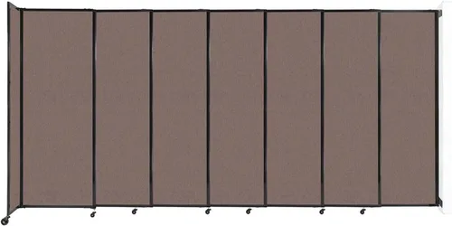 Miniatura 48 de Divisor de habitación de pared recta deslizante montado en la pared Anchos ajustables Ruedas de bloqueo Separador de habitación Paneles
