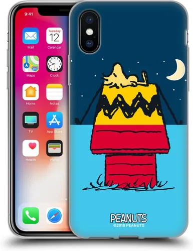 Miniatura 299 de Head Case Designs Funda de gel con licencia oficial de Peanuts Snoopy & Woodstock Halfs and Laughs [protección de grado militar] compatible