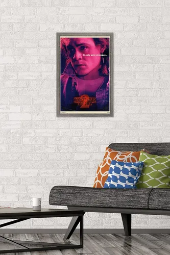 Miniatura 2 de Trends International Netflix Stranger Things: Season 2 - Póster de Billy Wall, 14.725 x 22.375 pulgadas, versión enmarcada de madera de granero