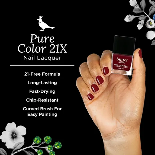 Miniatura 2 de butter LONDON PC21X Nail Lacquer Polish - Fast-Drying, Long Lasting Color with Gel-Like Finish & Chip-Resistant Nail Lacquer Helps Protects &