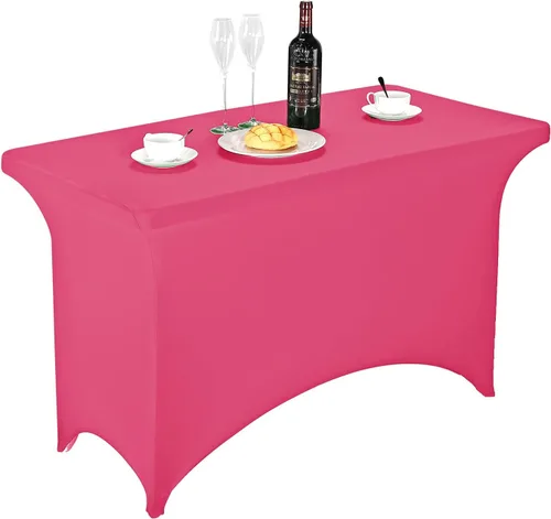 Miniatura 70 de FORLIFE - Funda de mesa de elastano, mantel ajustado de 4 pies para mesas rectangulares, funda elástica para patio, universal para bodas, banquetes