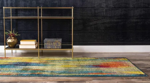 Miniatura 4 de Unique Loom colección Lyon - Alfombra abstracta y moderna, Polipropileno, Azul (multi/blue)