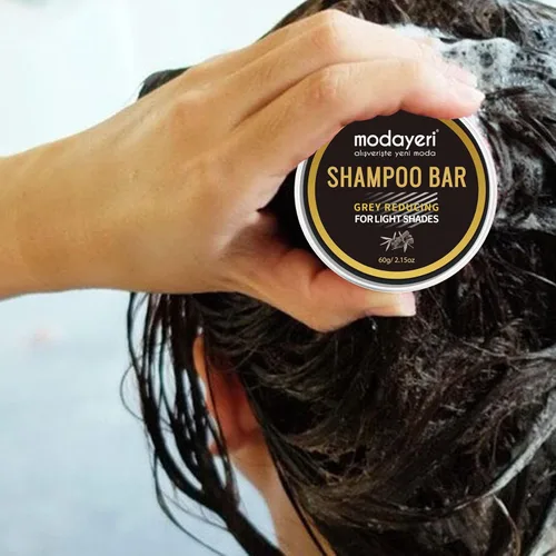 Miniatura 4 de Grey Hair Restoring Solid Shampoo Bar - Carbón de bambú Tratamiento especial para oscurecer naturalmente el cabello gris y blanco, 2.15 onzas