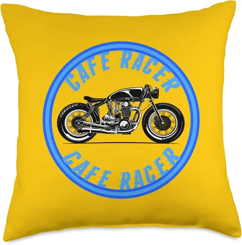 Miniatura 4 de American Cafe Racer Motorcycle Apparel and Merch Cafe Racer Biker Men Women Adult Teens Boys Girls Kids Youth Throw Pillow, 16x16, Multicolor
