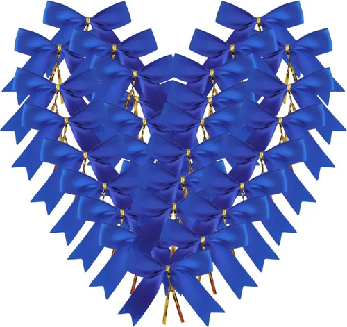 Miniatura 46 de 50 lazos de oro blanco de 3-1/2 pulgadas con lazos giratorios para envolver regalos, embalaje, decoración de Navidad (W.Gold)