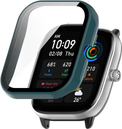 Miniatura 4 de Funda protectora compatible con Amazfit GTS 4 Mini protector de pantalla, carcasa completa de policarbonato duro, antiarañazos, cubierta completa
