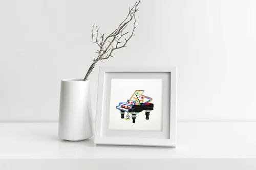 Miniatura 2 de Piano, tarjeta de felicitación 3D hecha a mano, diseño exclusivo dedicado a mano, tarjeta de felicitación para cumpleaños, día de San Valentín, día