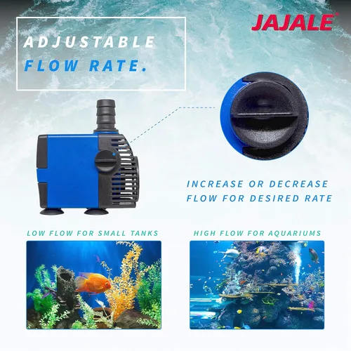 Miniatura 6 de Bomba de agua sumergible 528 GPH – Acuarios, fuentes, hidroponía y bomba de estanque, elevación de 8.2 pies, 45 W Azul; 1 paquete