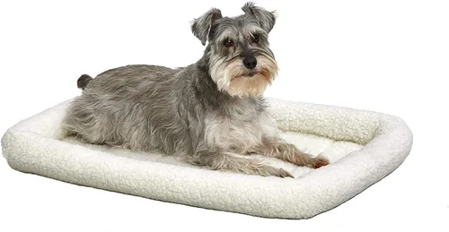 Miniatura 19 de Cama para mascotas MidWest Bolster, ideal para cajas de metal para perros, se puede lavar a máquina y secar, Gris carbón