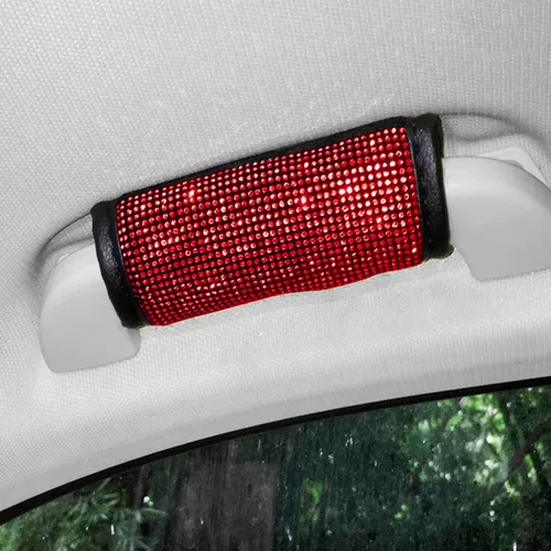 Miniatura 20 de Paquete de 2 fundas brillantes para manija de puerta de seguridad para automóviles, con cristales brillantes, almohadillas protectoras para manija