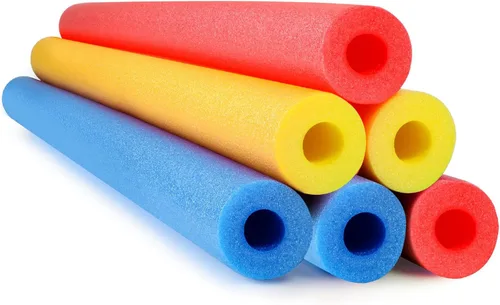 Miniatura 21 de Hanaive 6 paquetes de fideos de piscina, tubo de espuma flotante para natación de 52 pulgadas, fideos huecos a granel, flotadores resistentes