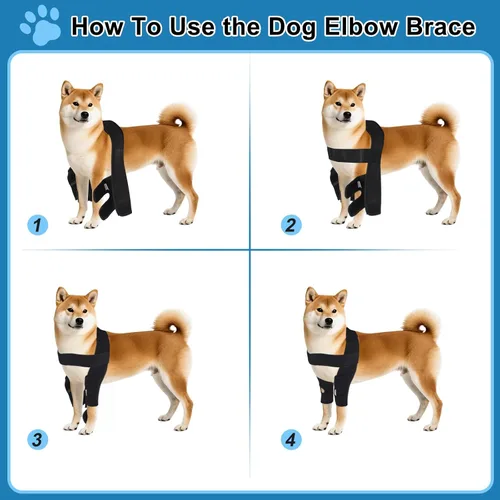 Miniatura 5 de Protector de codo para perro, coderas de perro para pierna delantera para alivio elástico de tumores de efusión, callos, edema, displasia, úlceras
