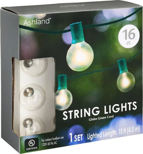Miniatura 6 de Ashland Guirnalda de luces redondas G40 de 16 quilates, paquete de 8