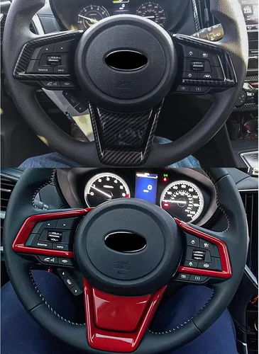 Miniatura 5 de 4 piezas de marco de panel de volante de fibra de carbono ABS para Subaru Forester Ascent SUV 2019-2024, para Impreza 2017-2024, para Legacy/Outback