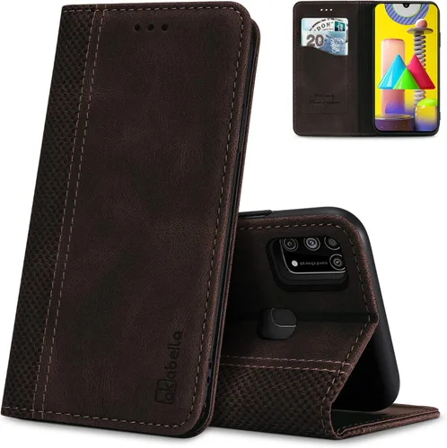 Miniatura 41 de AKABEILA Para Samsung A5 2017 Cartera Funda de Tarjeta de Crédito Titular Cierre Magnético Kickstand PU Cuero A Prueba de Golpes Flip Folio Libro