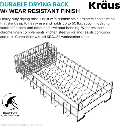 Miniatura 6 de Kraus Colador de acero inoxidable, 17.6 in x 9.7 in x 2.6 in, CS-2