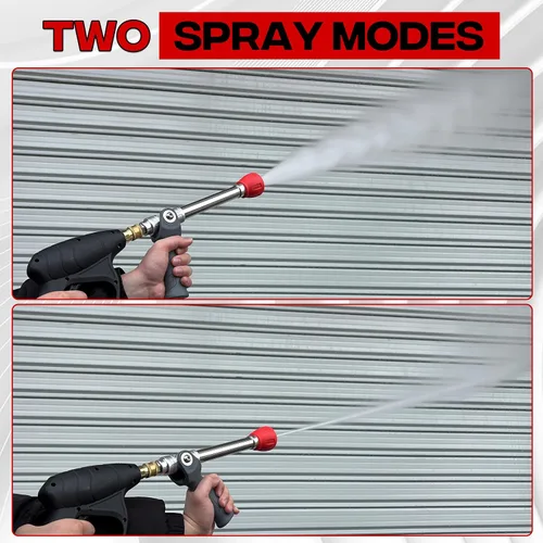 Miniatura 2 de Boquilla ajustable para lavadora a presión de largo alcance para revestimiento de 2 pisos 2 Mode Shooter Tip, 12" Stainless Steel Lance, 1/4